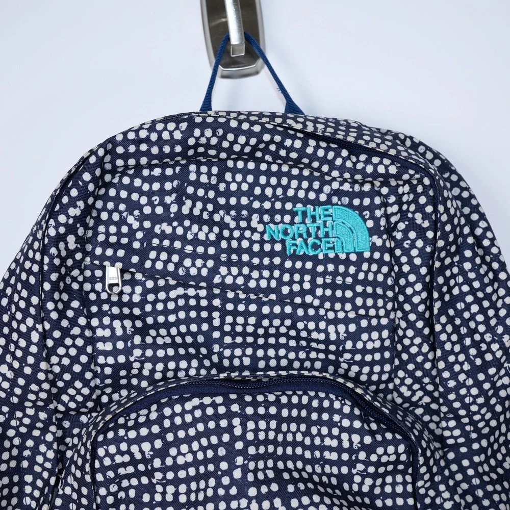 The North Face Wise Guy Backpack Navy Blue Dotted Print School Travel Bag